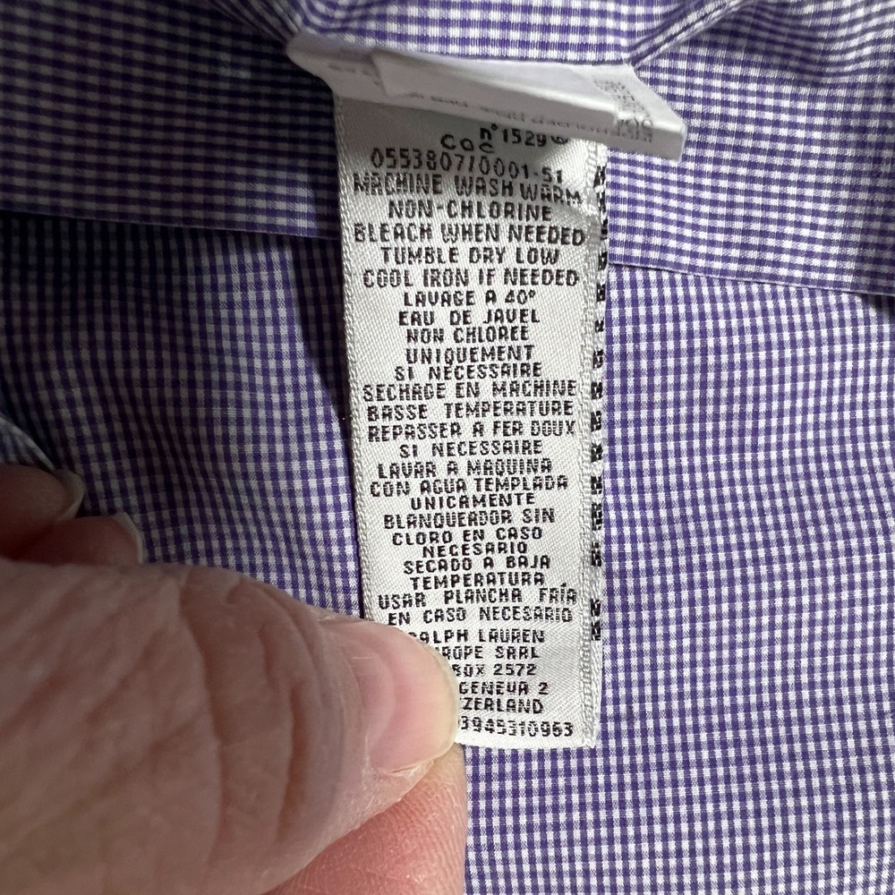 Men's Light Purple Button-Down Shirt - Picture 8 of 8